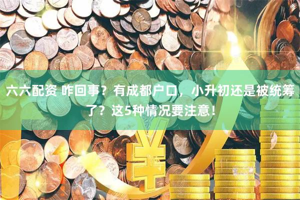 六六配资 咋回事？有成都户口，小升初还是被统筹了？这5种情况要注意！