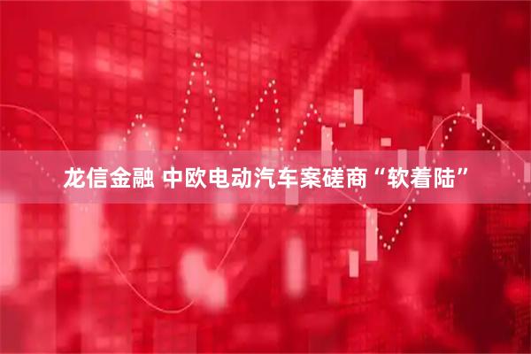 龙信金融 中欧电动汽车案磋商“软着陆”